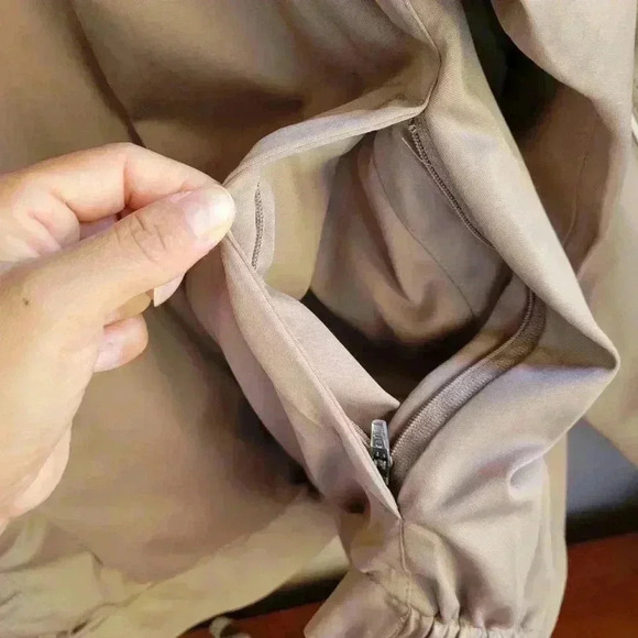 Excellent Glen Echo Golf Men's Jacket Dark Beige Color Size XL 1/4 Zip - Picture 5 of 16